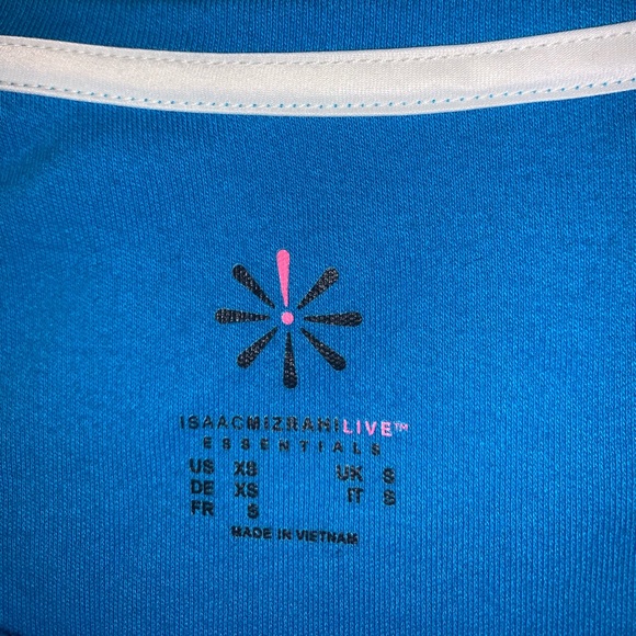 Isaac Mizrahi Dark Blue Short Sleeve Shirt sz XS - Picture 8 of 9